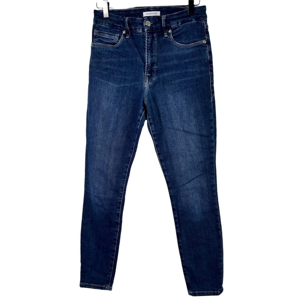 GOOD AMERICAN BLUE260 WOMEN DARK BLUE SKINNY JEANS STYLE: GLC899T SIZE 6/28